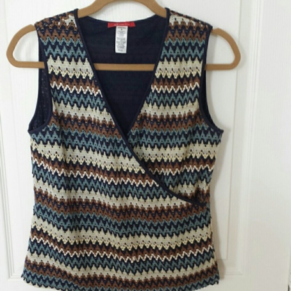 Striped Anns Klein Top 